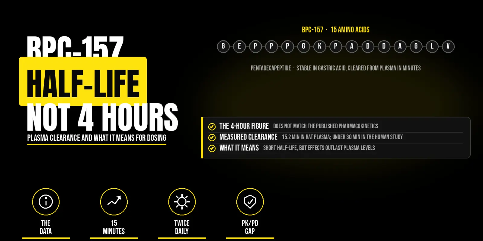 BPC-157 Half-Life: Why It Clears in Minutes, Not Hours