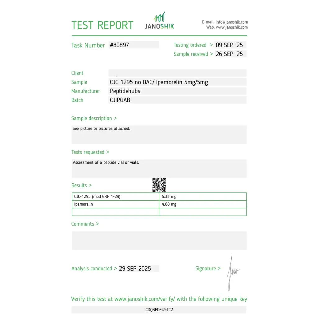 CJC-1295 / Ipamorelin 5/5mg CJC-1295 / Ipamorelin 5/5mg